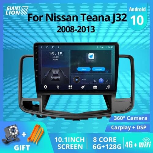 2DIN Android 10 Car Radio For Nissan Teana J32 2008-2013 GPS Navigation Car Multimedia Player Auto Radio DSP Stereo Receiver IGO