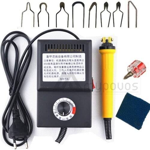 Free shipping mini Adjustable temperature gourd pyrography machine+8 pcs Pyrography iron Tips 25W Wooden gourd crafts 110vor220v