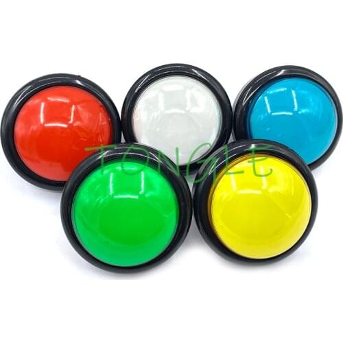 100mm Big Round Push Button LED Illuminated with Microswitch for DIY Arcade Game Machine Parts 5/12V Large Dome Light Switch