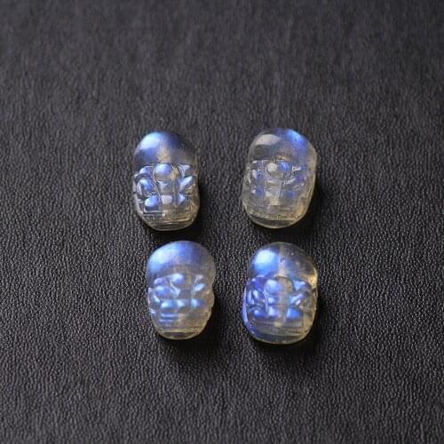 10PC Natural stone gray moonstone brave pendant beads for DIY bracelet necklace jewelry accessories wholesale