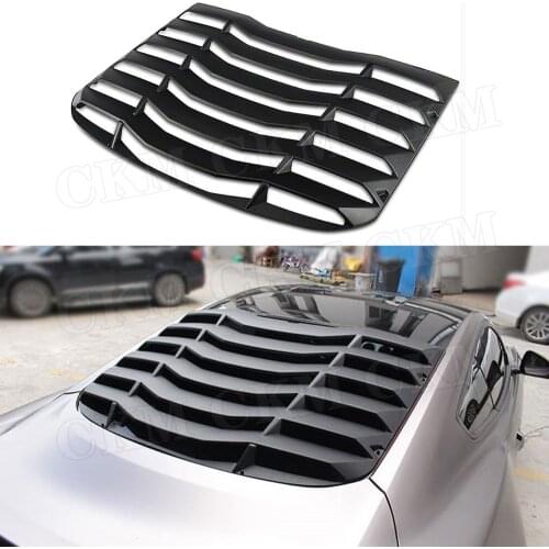 ABS black Rear Window louver Car Decorations Case for Ford mustang 2015-2018 Auto Air outlet diffuser shutter Grill Cover Frame