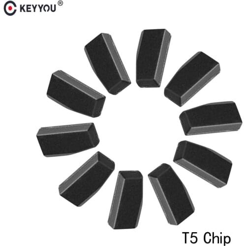 KEYYOU 10X ID T5 Transponder Chip Blank Carbon For Car Key Cemamic High Quality Immobilizer Car Key Chip Ceramic