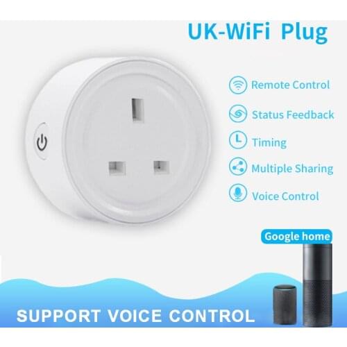 Smart WiFi UK Plug Socket Outlet Timer Light Switch Household Work With Alexa Google APP Remote Voice Control Switch