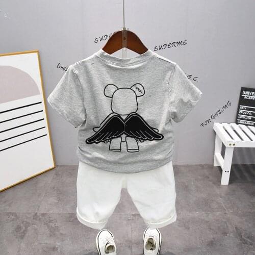 Childrens Clothing Sets 2021 Summer New Baby Boys Fashion Short Sleeve T Shirt +shorts 2pcs Sets Kids Casual Sport Suits 2-7Y