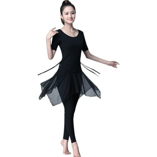 Latin Dance Sets Modal Training Dress Performance Wear Irregular Latin Dance Trousers For Female Ballroom Costume Practice Suits