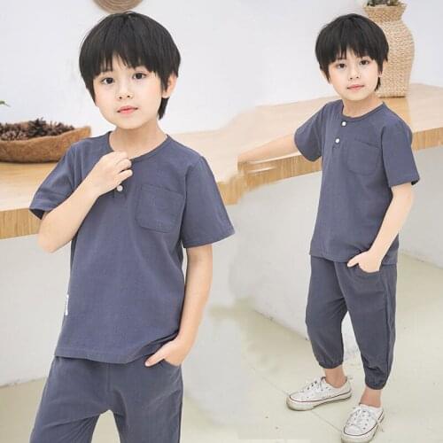 Boy Suits New New Kids Clothing Set Summer Baby Boys Comfortable Casual Short Sleeve Two-piece Fashion T shirt + Pants Set