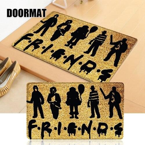 Creative Letter Printed Doormat Multi-purpose Absorbent Non-Slip Blanket for Kitchen Bedroom Bathroom can CSV