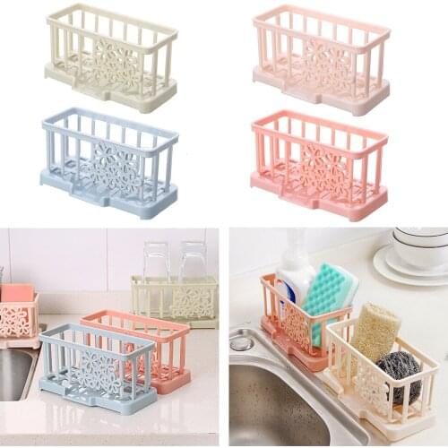 Kitchen Sink Brush Holder Sink Sponge Storage Basket Kitchen Organizer Holder Container Bathroom Storage Accessory