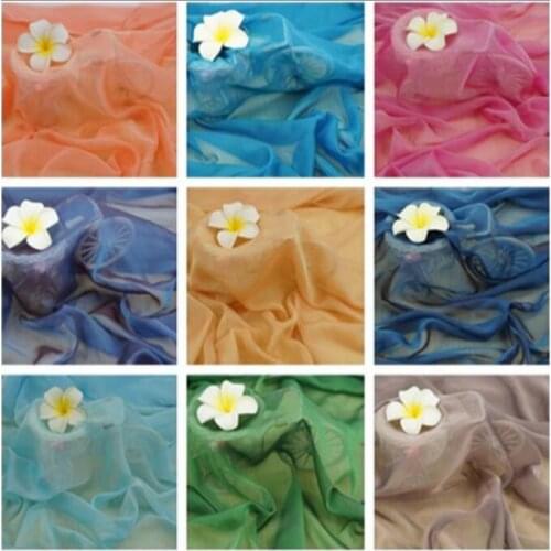 Magic silk chiffon cation solid color soft silky thin fabric light breathable DIY dress fabric