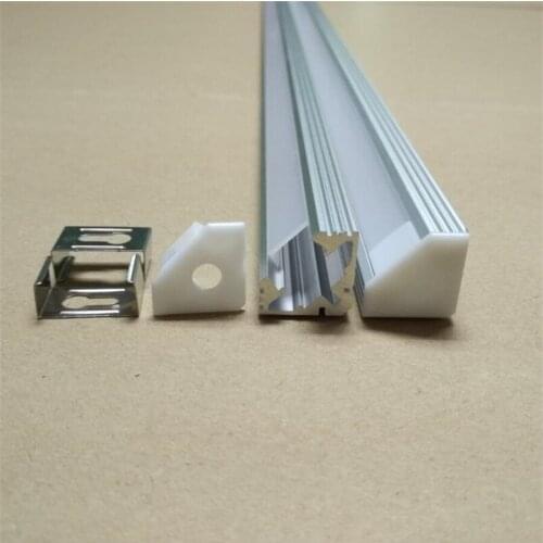 Free Shipping High Quality Hot selling 33pcs/lot(66m),2M Long Led Aluminum Extrusion Profile With Cover for Corner Led Bar