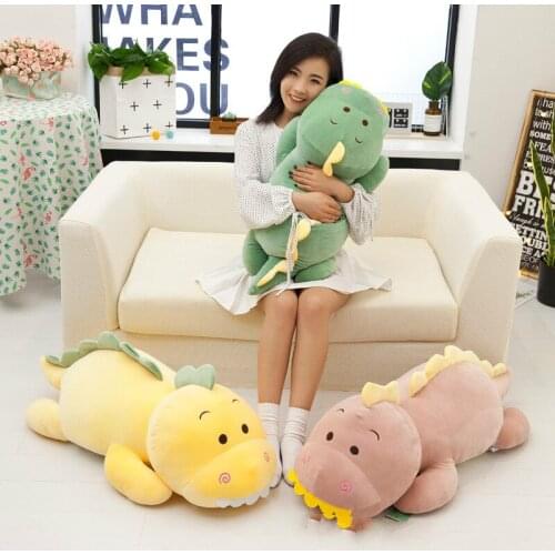 Cartoon Kawaii Dinosaur Plush Toys Children Dinosaur Stuffed Soft Toys 40cm 50cm 80cm Stuffed Plush Animals Kids Cognitive Toys