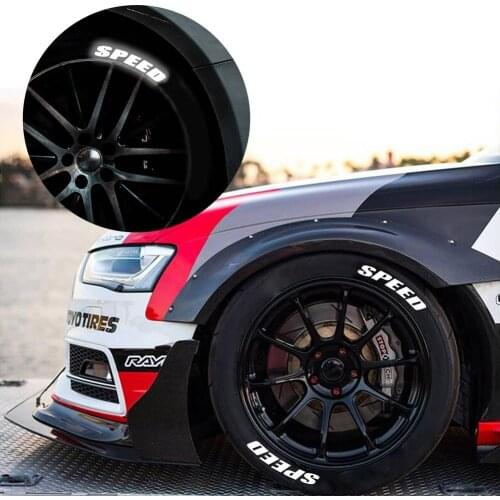 Car Tire Decals Reflective Auto Tire Letter Decals Universal 3D Logo Wheel Stickers For DIY Car Styling