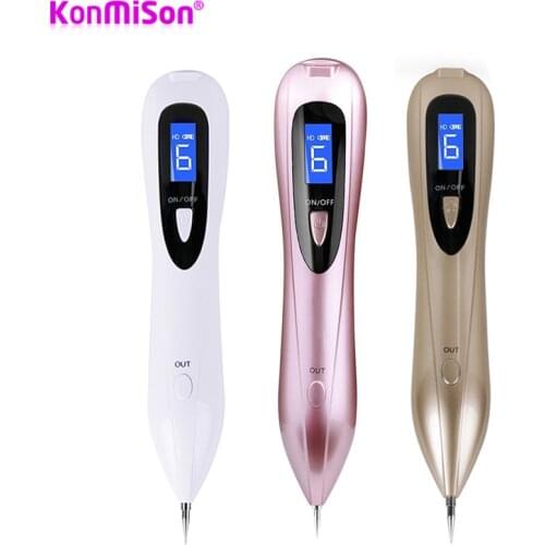 Konmison Plasma Pen Laser Mole Wart Tattoo Removal Dark Spot Fleshy Nevus Freckle Remove Painless Face Skin Care Beauty Machine