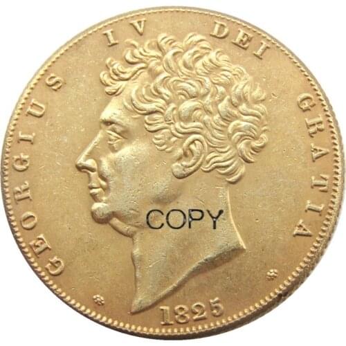 UK 1825 2 Pounds - George IV Gold Plated Copy coins