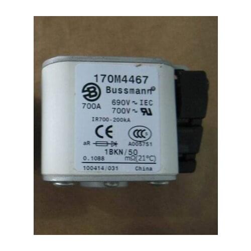 Fuses: 170M4467 700A 690V / 170M4567 700A / 170M4468 800A / 170M4568 800A 690V aR
