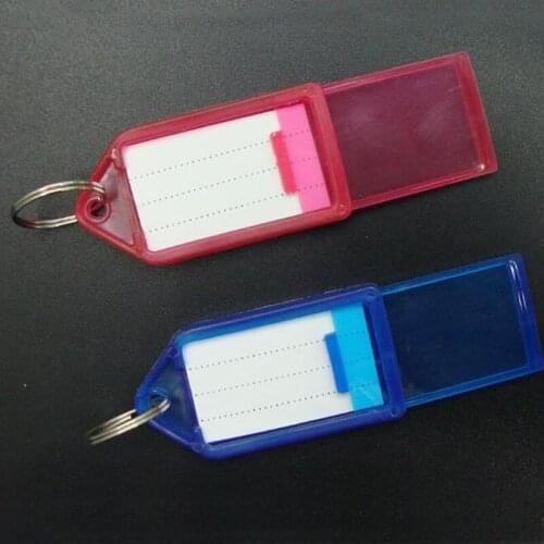 Quevinal 500pcs Plastic Key Tags Key Rings ID Tags Name Card Label Luggage Classification Key Fobs