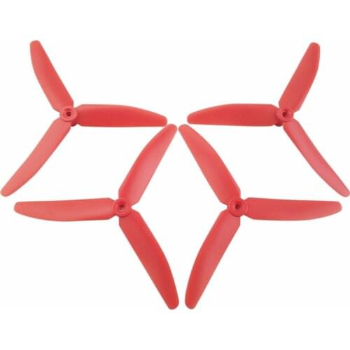 RC Spare parts 4PCS 3-leaf Blades for Hubsan X4 H502S H502E H502T H507A H216A RC Quadcopter-Red