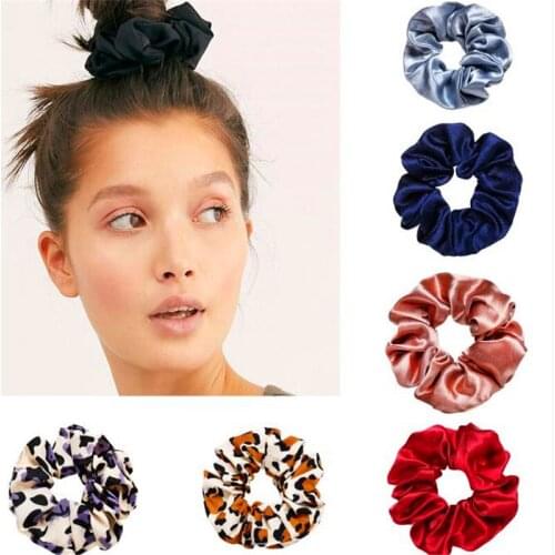 New womens spring and autumn hair band retro cross knot elastic hair band soft solid color girls hair band hair accessorie