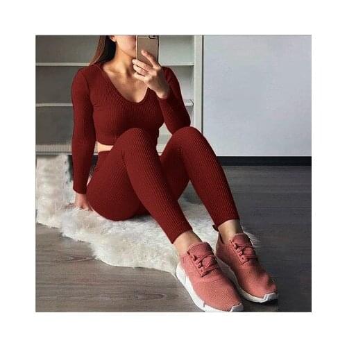 Autumn Winter New Style Women Fashion Casual Suits Fashion Knitted Pants And Tops With Hood Design 2 Piece Sets Lady Sweat Suit