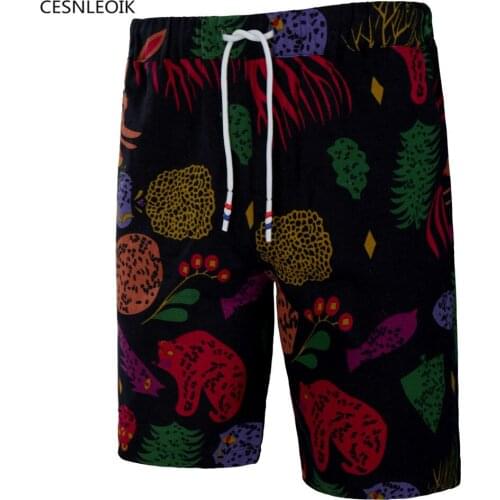New Mens Print Shorts Casual Cargo Short Pants Short Trousers Man Loose Casual Shorts K05