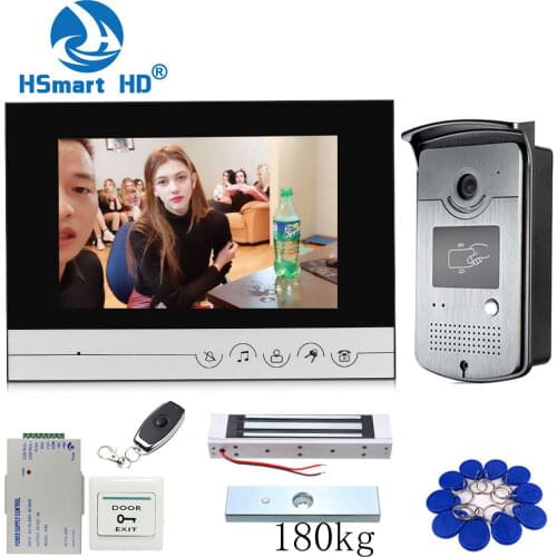 Video intercom access control system Door HD camera waterproof RFID Electric Magentic lock 7 INCH Video door Phone entry system