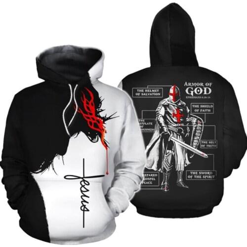 Black Hoodies Order Templar 3D Printed Men Women Fashion Casual Hooded Sweatshirts Streetwear Oversized Pullover Outerwear