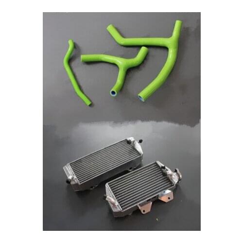 High performance 40mm L&R aluminum alloy radiator & silicone hose for Kawasaki KX 450 F KX450F KXF450 2006 2007 2008