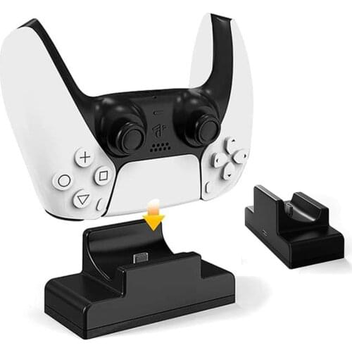 For PS5 Controller Charger Single USB Fast Charging Docking Station Stand for PS5 Controller