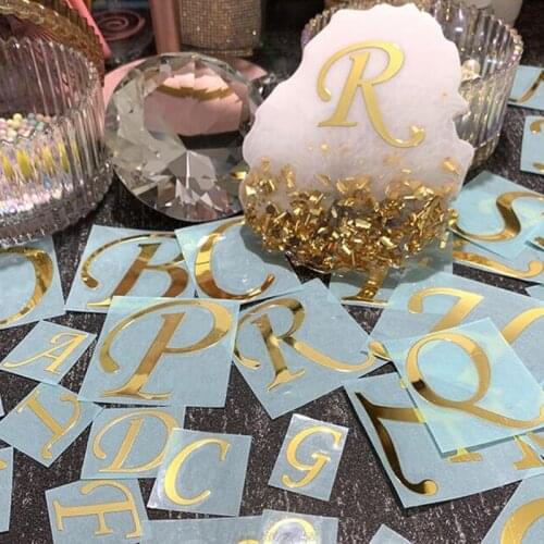 1 Set Epoxy Resin Mold Filler 26 Letters UV Filling Stickers DIY Crafts Making Filler Decal DIY Art Crafts AG03 21 Dropship