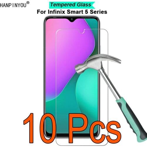 10 Pcs/Lot For Infinix Smart 5 India 6.82" 9H Hardness 2.5D Ultra-thin Toughened Tempered Glass Film Screen Protector Guard
