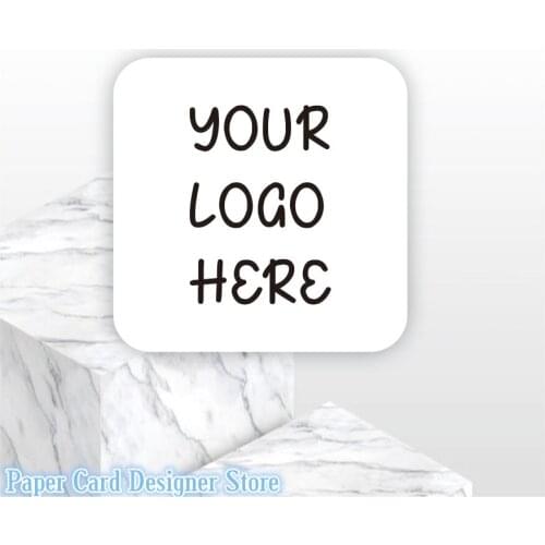 500 Customize Square Business Logo Personalised Sticker Labels Postage Labels Order Stickers Social Media Waterproof Labels