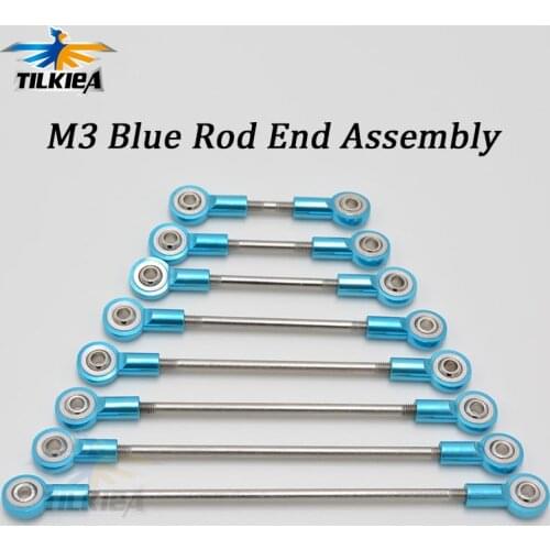 Aluminum M3 Blue Link Rod End Ball Joint Metal Tie Rod End Assembly High Precision
