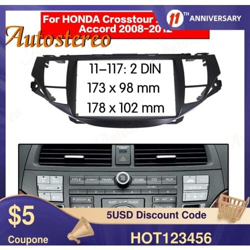 Car radio Frame Panel for Honda Accord 2008-2012 Auto Stereo Panel kit CD Trim Installation Car Detector