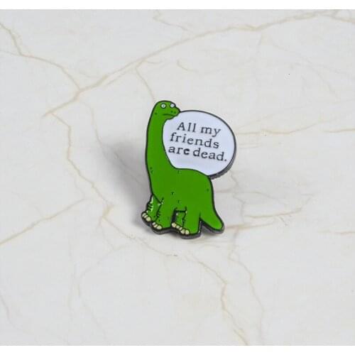 Cartoon Jurassic Park Dinosaurs brooch Denim jacket decorations set brooch wholesale for backpack pin button badge
