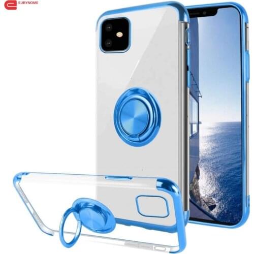 Case For iPhone 12 11 Pro X XS Max XR Cover Rotatable Ring Kickstand Magnetic Car Mount Plating Case For IPhone 6 6s 7 8 Plus