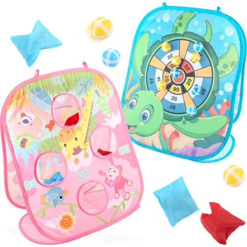 Kids Bean Bag Toss Game Toys Outdoor Garden Toys Dart Board Game Game Toy Set Children Beach Sand Toys Set