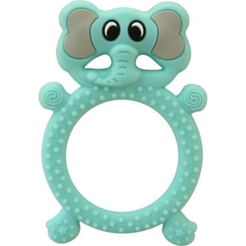 Food Grade Silicone Baby Teethers Cute Elephant Shape Chew Charms Baby Teething Animal Food Grade BPA Teething Toy Baby Gift
