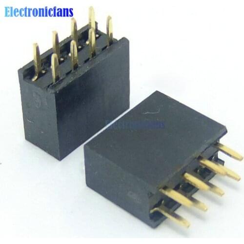 10PCS 2X4 Pin 8P 2.54mm Double Row Female Straight Header Pitch Socket Pin Strip