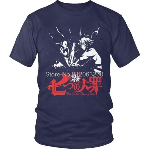 Vs Zeldris Meliodas Nanatsu No Taizai Tshirts Men Fashion Tee Tops Cotton T Shirts Short Sleeve Seven Deadly Sins T-shirts Gift