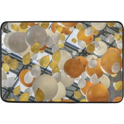 Yellow& White Balloons Bath Mat Mandala Carpet 40*60cm Floor Mat Absorbent Bathroom Mat Toilet Kitchen Rugs Home Decoration