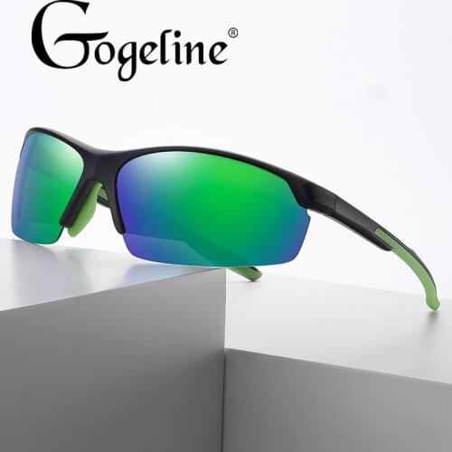 Men Polarized Outdoor Sports Sunglasses TR90 Half Frame Square Goggles Glasses For Running UV400 Protection Photochromic