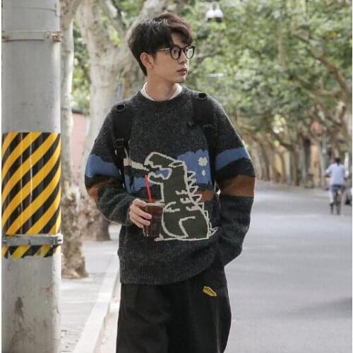 Men sweater Autumn Dinosaur Sweater Young