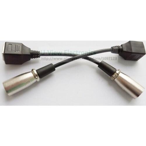 NCHTEK RJ45 Female to XLR 3Pin Male Plug Network Connector Cable For LED About 15CM/Free Shipping/10PCS