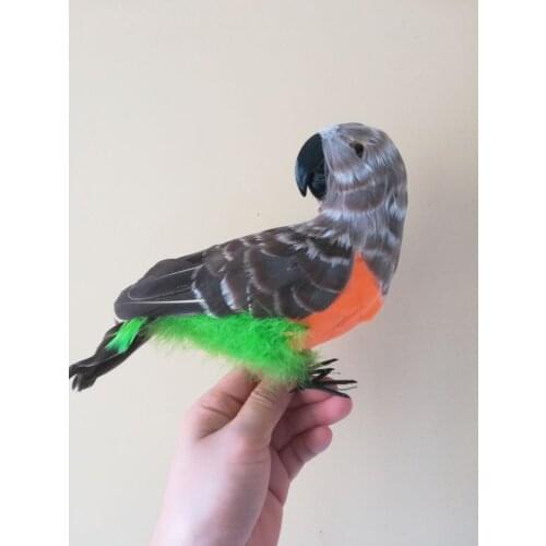 New simulation parrot toy polyethylene & furs turned bird model gift about 28cm 0316