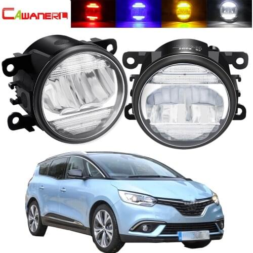 2in1 Fog Light Assembly DRL Car H11 Front Bumper Fog Lamp Daytime Running Light 30W 12V For Renault Grand Scenic 2004-2015