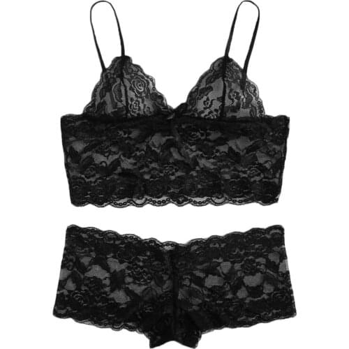 Sexy Lingerie Women Hot Erotic Lace Bra Panties Sets Sexy Underwear Porno Lenceria Mujer Sexy Costumes Baby Doll Plus Size S-5XL