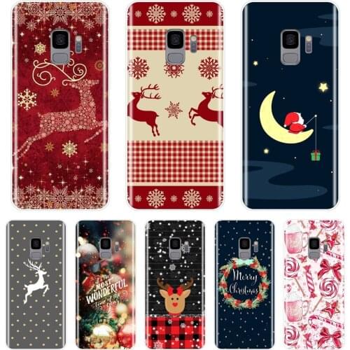 For Samsung Galaxy Note 4 5 8 9 Phone Case Silicone Christmas Deer Soft Back Cover For Samsung Galaxy S5 S6 S7 Edge S8 S9 Plus