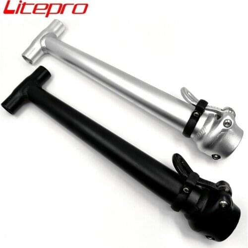 LITEPRO BMX Folding Bike Stem 25.4mm Handlebar 28.6mm Fork 37cm Outward Fold T Type Stem Aluminum Alloy P8 P18 Folding Bicycle