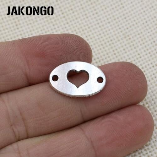 20pcs Antique Silver Plated Heart Love Connectors for Jewelry Making Findings Accessories DIY Handmade 22x13mm