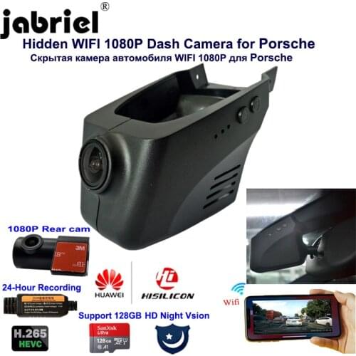 HD 1080P 2K WIFI Night Vison Dash Cam Car DVR Camera Dual Lens for Porsche Cayenne Macan Panamera 718 Cayman Boxster 911 Carrera